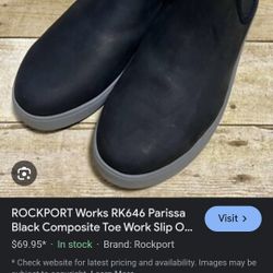 Rockport Composite Hard Toe Workboots Men's Size 7 Womens 9