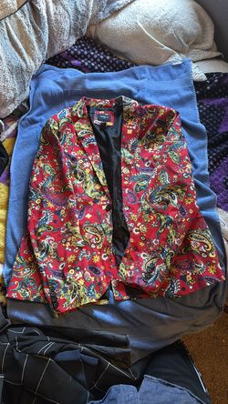 Forever 21 Red Paisley Blazer – Bold Statement Jacket