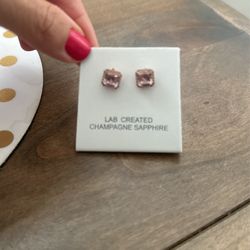 Gorgeous Champagne Sapphire Earrings From JC Penny