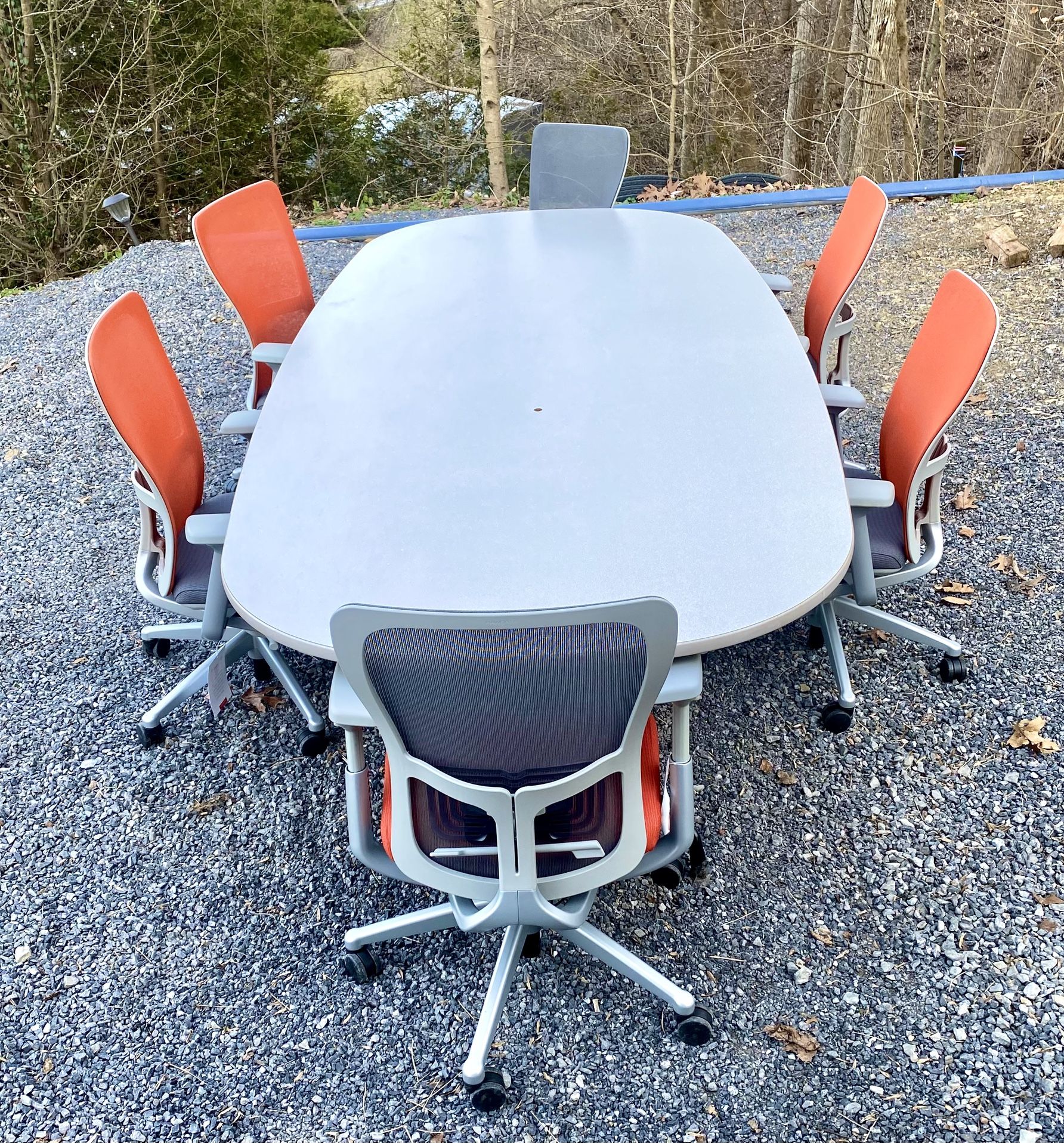 Herman Miller Table & Haworth Zody Office Chairs