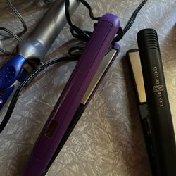 Two hair straighteners, and one curling iron. They all work great 15 for all or seven dollars each.