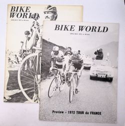 Vintage Bike World Magazine Pair 1972 Tour de France Preview and June/July Issue
