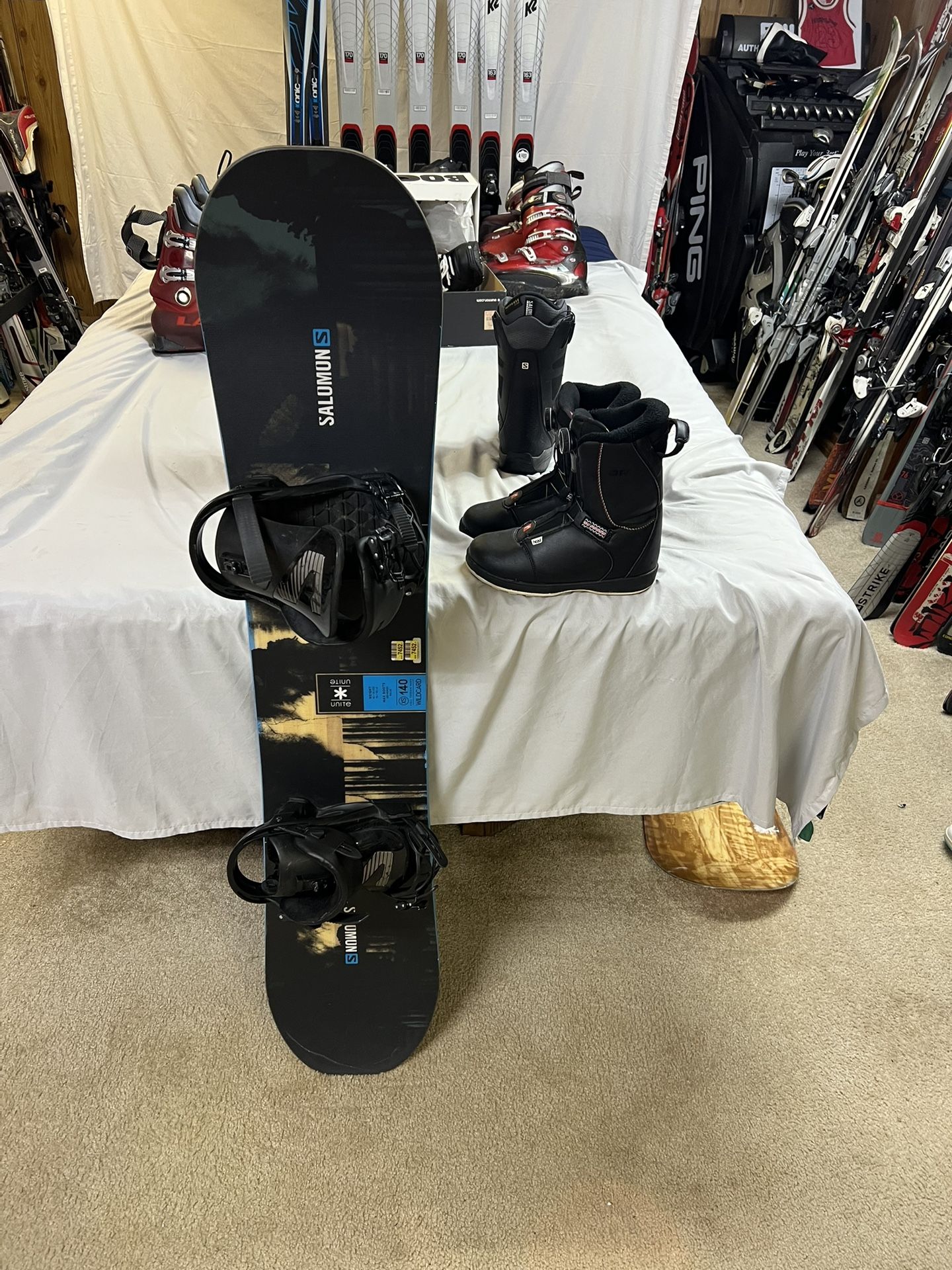 Salomon Snowboard Package With Boots And Bindings
