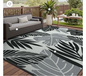 VUNATE Outdoor Rug Carpet 6'x9' Waterproof Reversible Patio Rug Portable Indoor Outdoor Rug Plastic Straw Rug for Beach RV Camping Garden Picnic Deck 