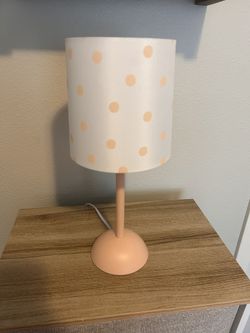 Pink Polka Dot Kids Lamp