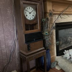 Vintage Manual punch Time Clock manufactured by International Time Recording Company