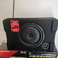 Kicker CompVT 12-Inch down firing subwoofer.
