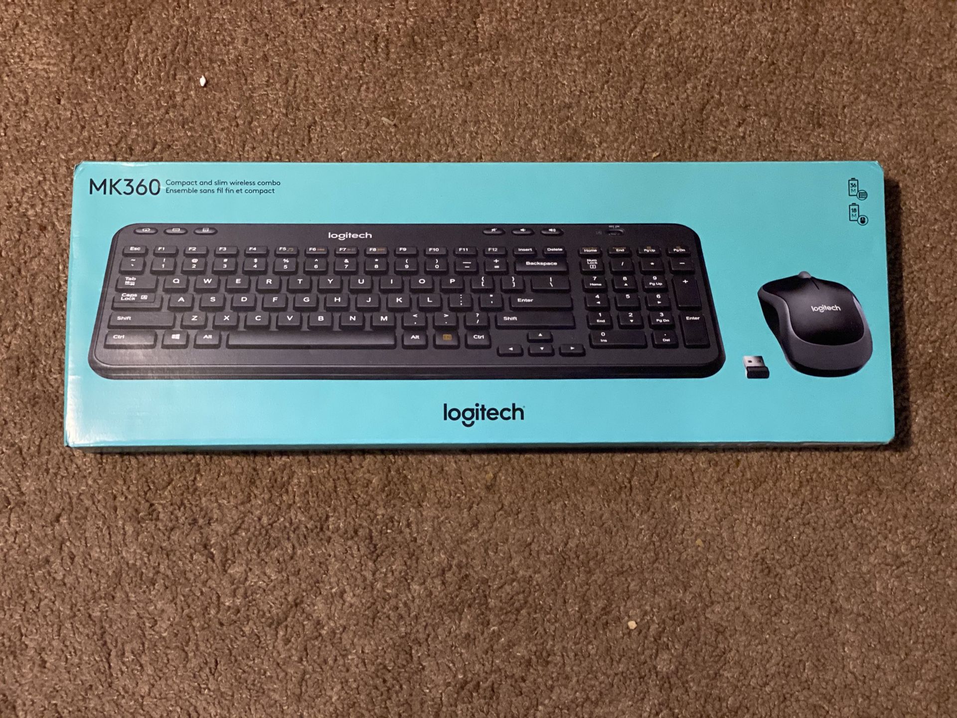 Logitech mk320 keyboard and mouse set