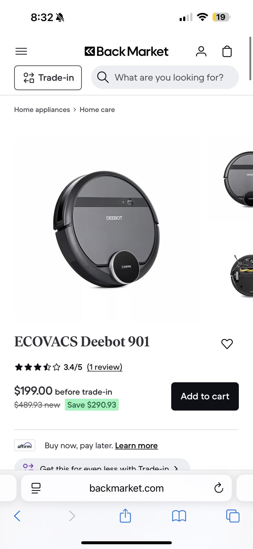 Ecovacs Deebot 901 (NEW IN BOX)
