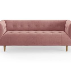 Blush Pink Velvet Sofa
