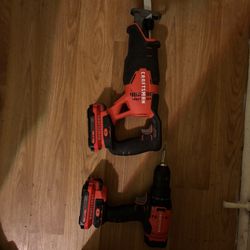 Craftsman Drill And Reciprocating Saw With Battery’s  
