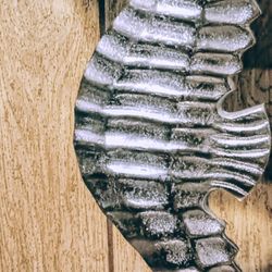 2 Silver chrome seahorse side table 27 Inxh inch