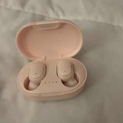 Pink Wireless Earbuds 