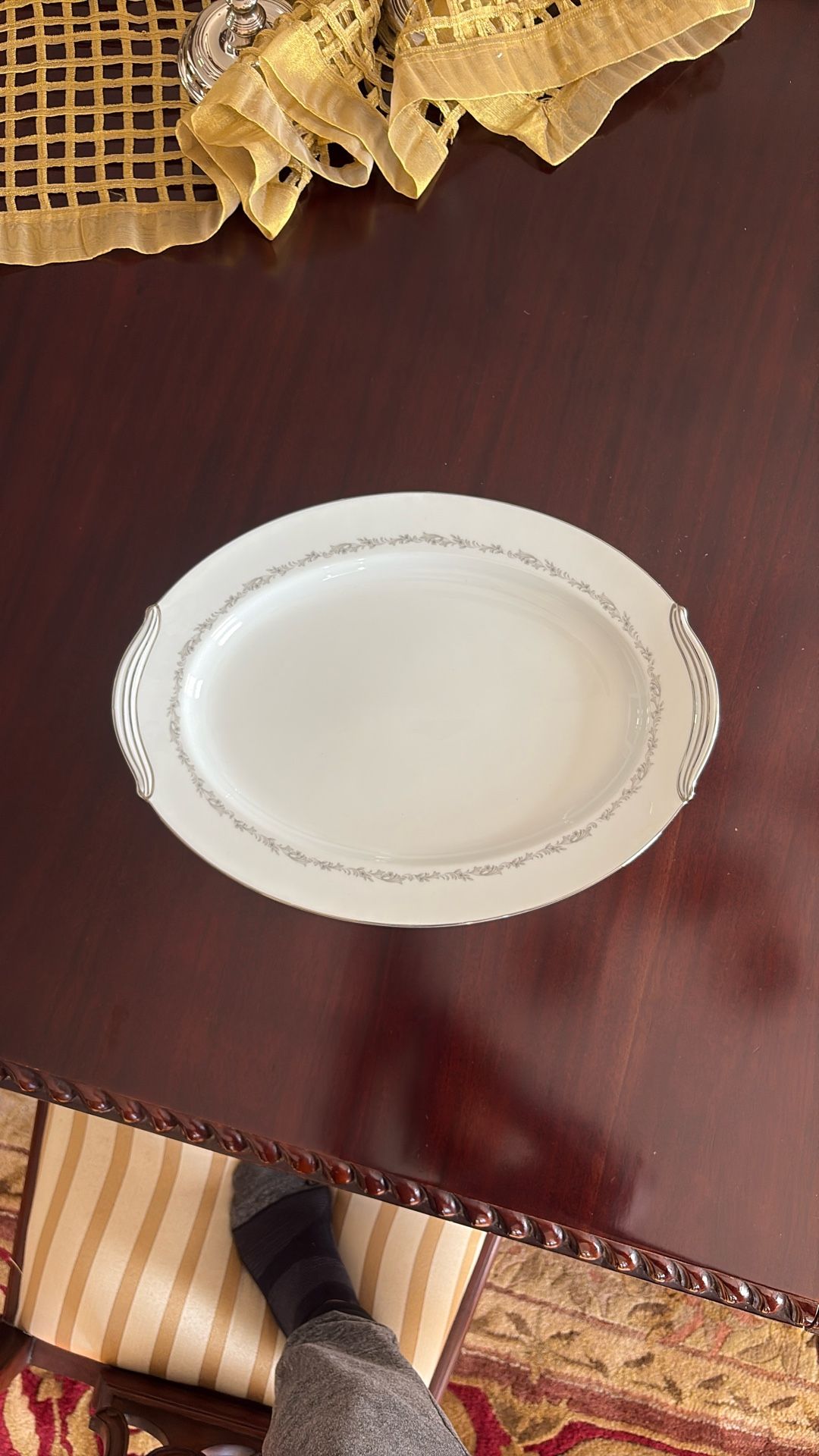 Noritake Bone China Platter Treatment Pattern