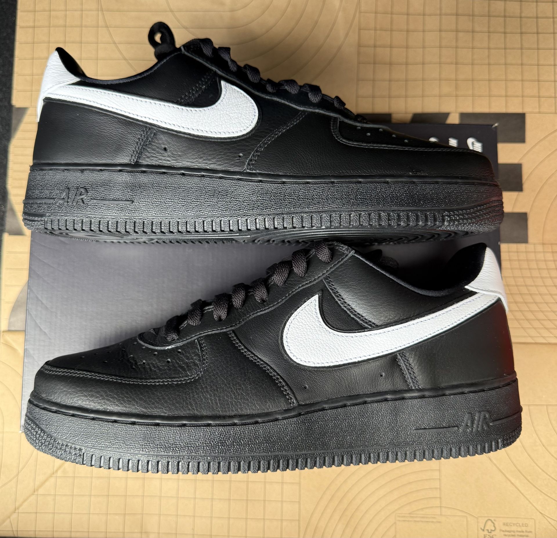 Nike Air Force AF1 Low Retro QS Black white men's size