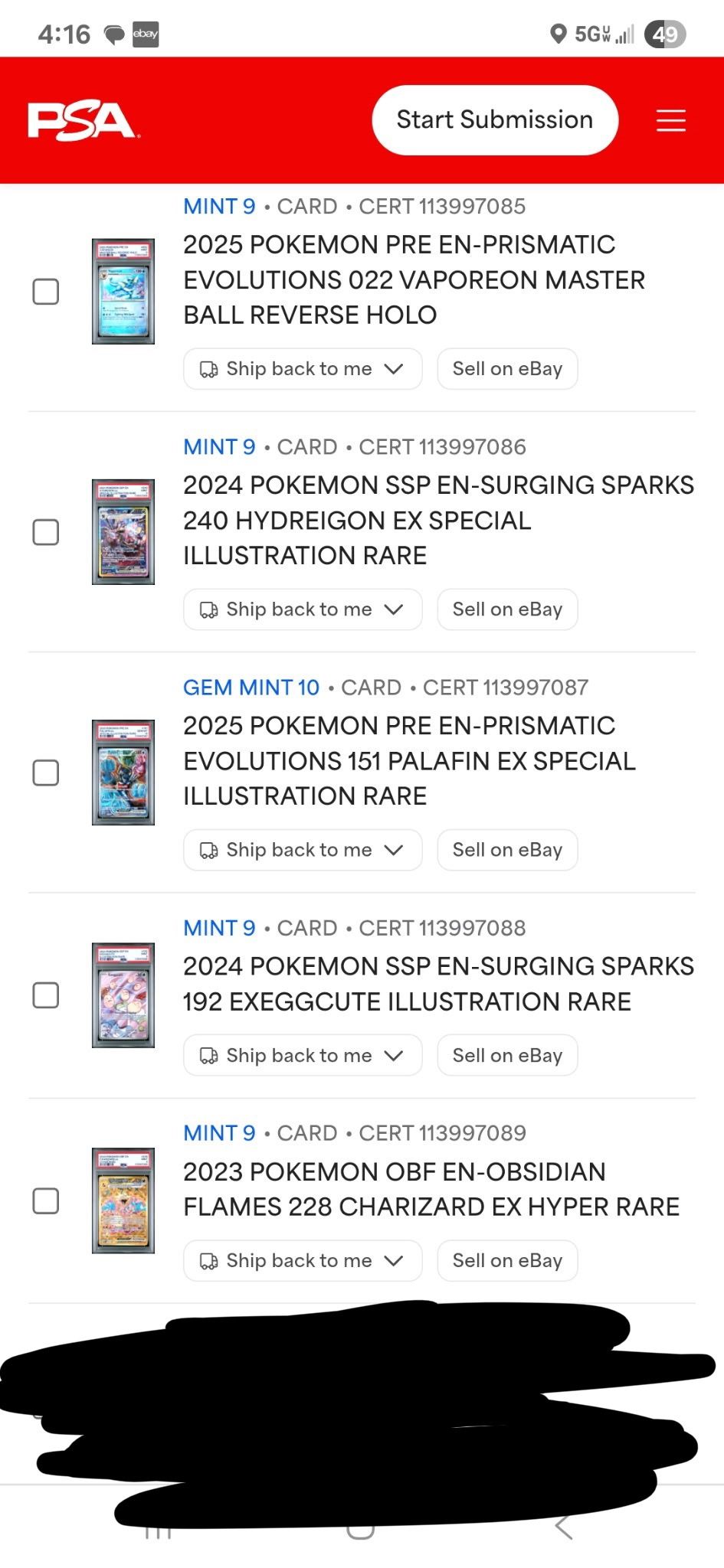 Pokemon PSA graded cards