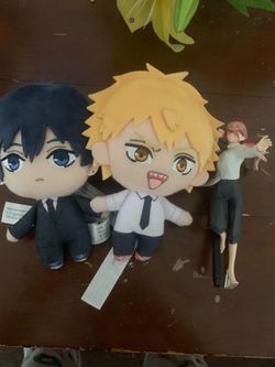 aki ,denji plush & power figure lot. chainsaw man