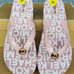 🌸 Michael Kors Women's Baby Pink Flip Flops Sizes 7, 8 & 9  🌸
