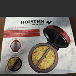 Holstein Housewares Omelette Maker - Red Stainless Steel
