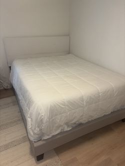 Grey Full Size Bed Frame Barely Used