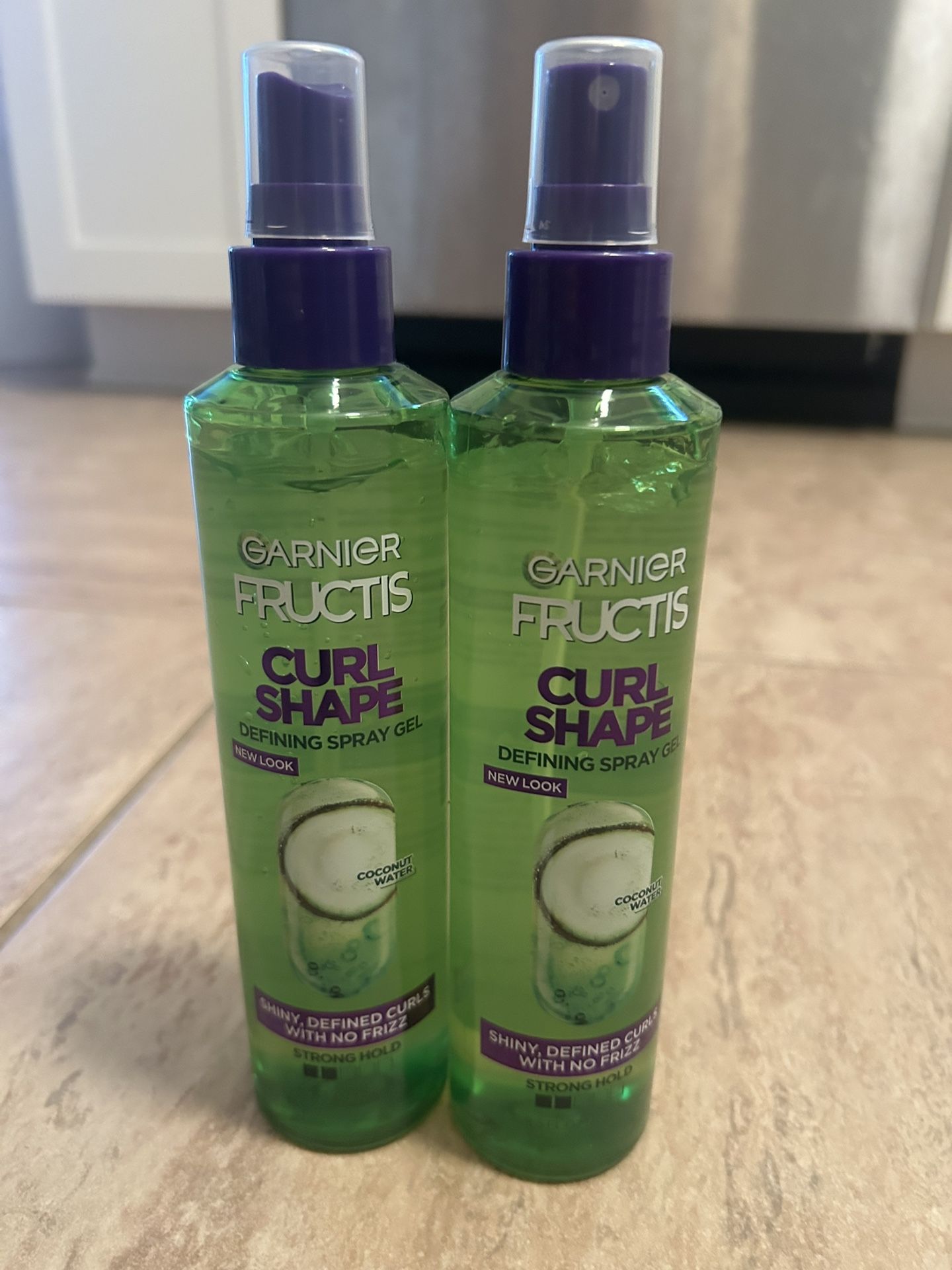 2 Garnier Fructis Curl Shape Defining Spray Gel Strong Hold 8.5 Fl Oz.