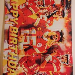 Chiefs Happy Birthday Banner 3 x 5 Ft NEW 
