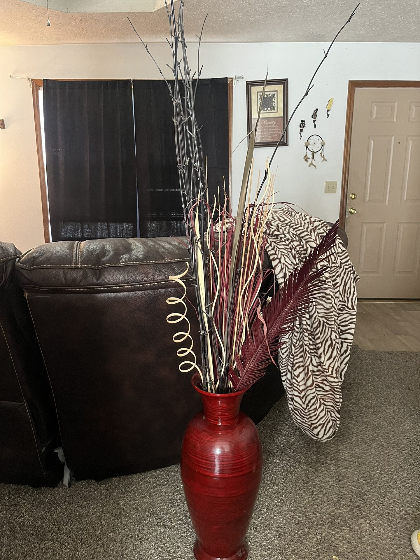 5ft fake plant in Red Bamboo Vase