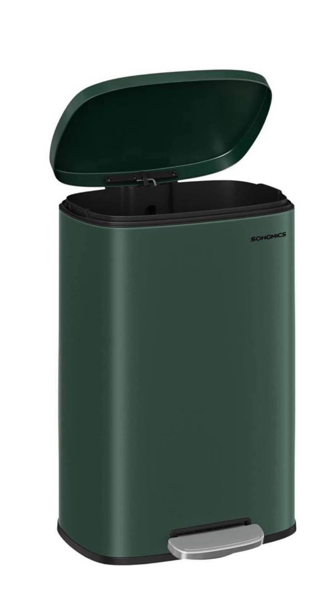 13 Gallon (50 L) Trash Can, Stainless Steel Kitchen Garbage Can, Recycling or Waste Bin, Soft Close, Step-On Pedal, Removable Inner Bucket