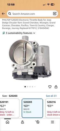 Electronic throttle for Jeep,Dodge,Chrysler and Ram