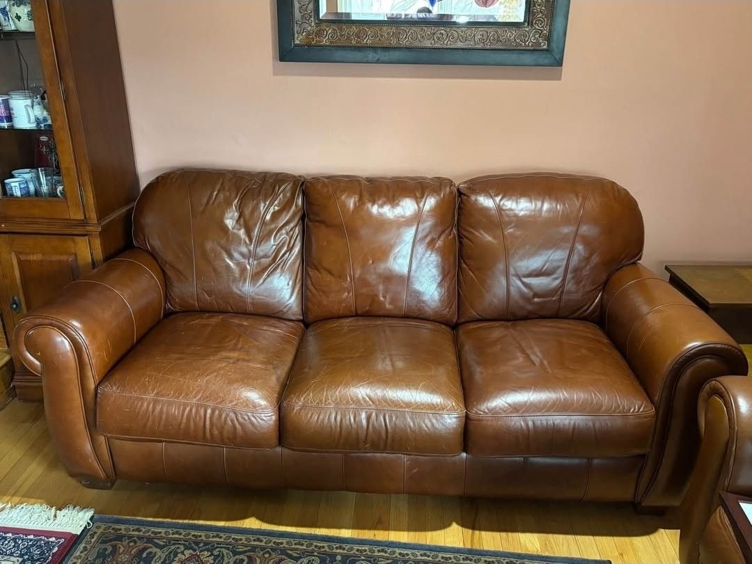 Leather Couch - GOOD CONDITION
