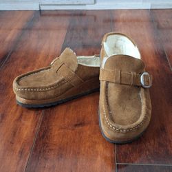 Birkenstocks Buckley shearling 37 brown  moccasin clog mules Suede Slip-On Shoes