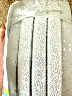 Cost $85! New 25’ long x 5/32 Reinforced steel clips Vinyl white Edging, caps protects edges for Marine or home use