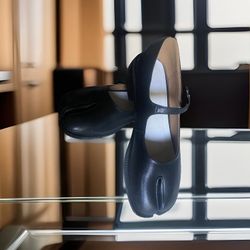 Women Buckle Closed Split Toe Real Leather Cowhide Mary Jane Low Heel Shoes New