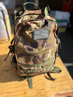 Tactical Camo Backpack with US Flag Patch🇺🇸🇺🇸🔥✅✅