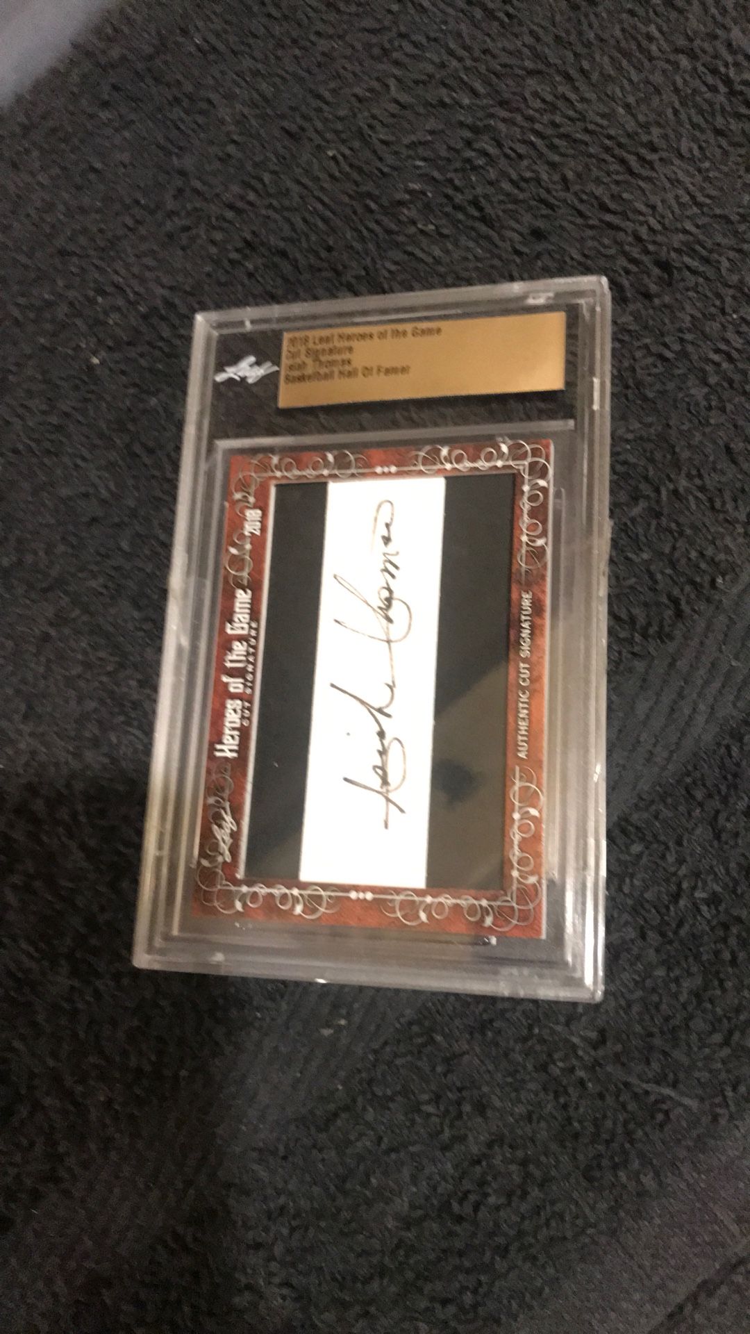 Isiah Thomas (Pistons) Cut Signature Card