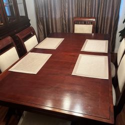 Nice Wood Table With 6 Chairs 