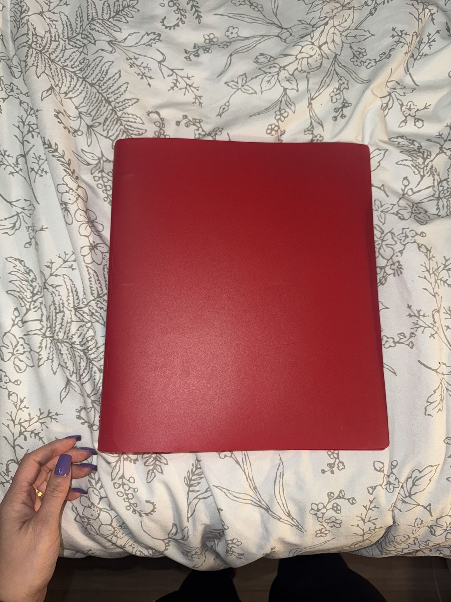 Red Binder with Pokémon cards