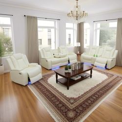 BRAND NEW LEATHER SOFA SET POWER RECLINER 