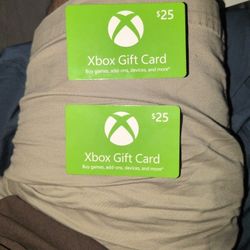 2 $25 Xbox Gift Cards 