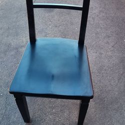 Crate and Barrel Desk Chair in Black Wood