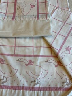 King Flat sheet w/ Country Ducks + 1 pillow case by Cannon