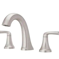 Ladera 8 in. Widespread Double Handle Bathroom Faucet in Spot Defense Brushed Nickel
