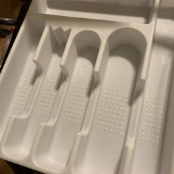 K-4)       Silverware Holder.plastic, White. $12.50