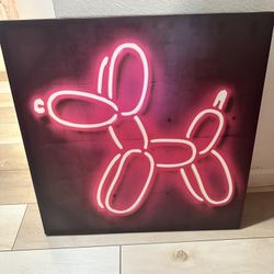 Pink Dog Canvas Print 