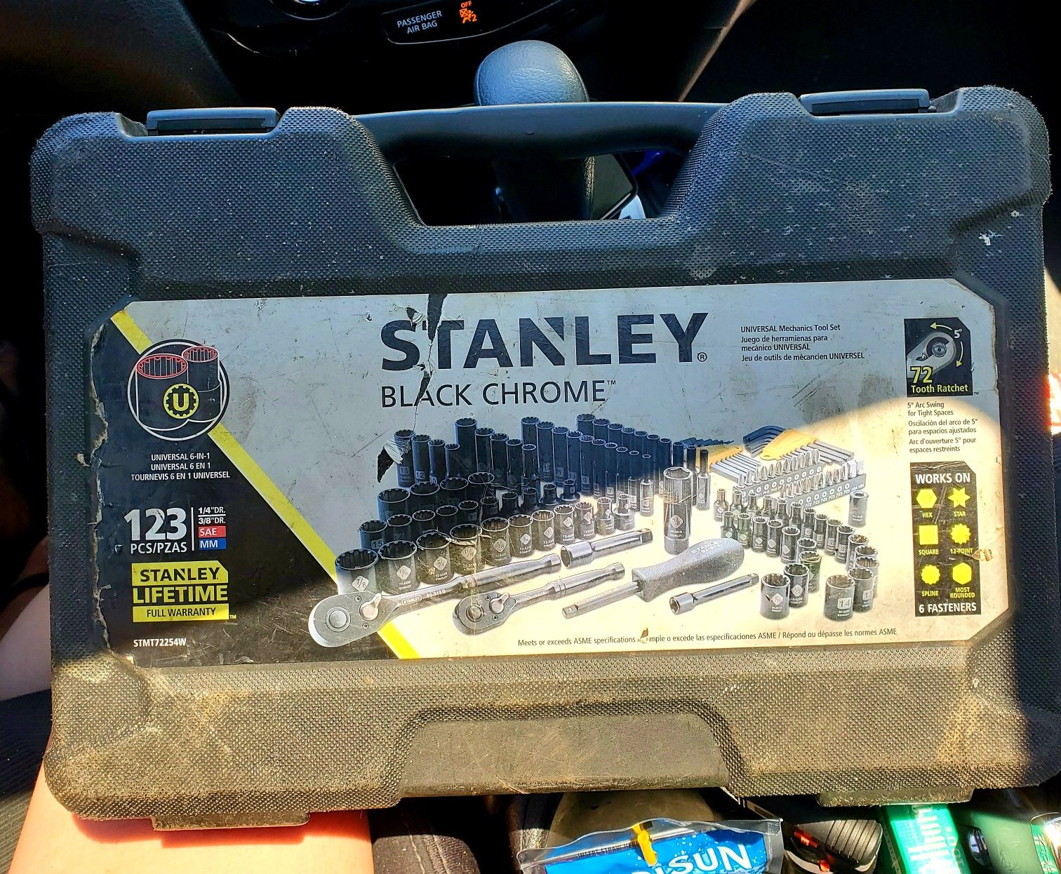 123 pc Stanley Black Chrome Socket Set