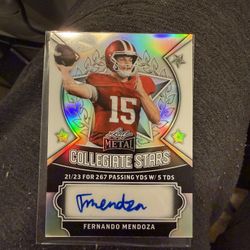 Fernando Mendoza Autographed RC 