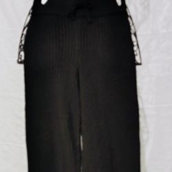 Black Wool Casual Pants