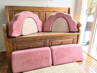 Pink Velvet Toddler Foam Climbing Set / Play Blocks