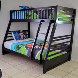 Full/Twin Bunk Bed With Mattress 