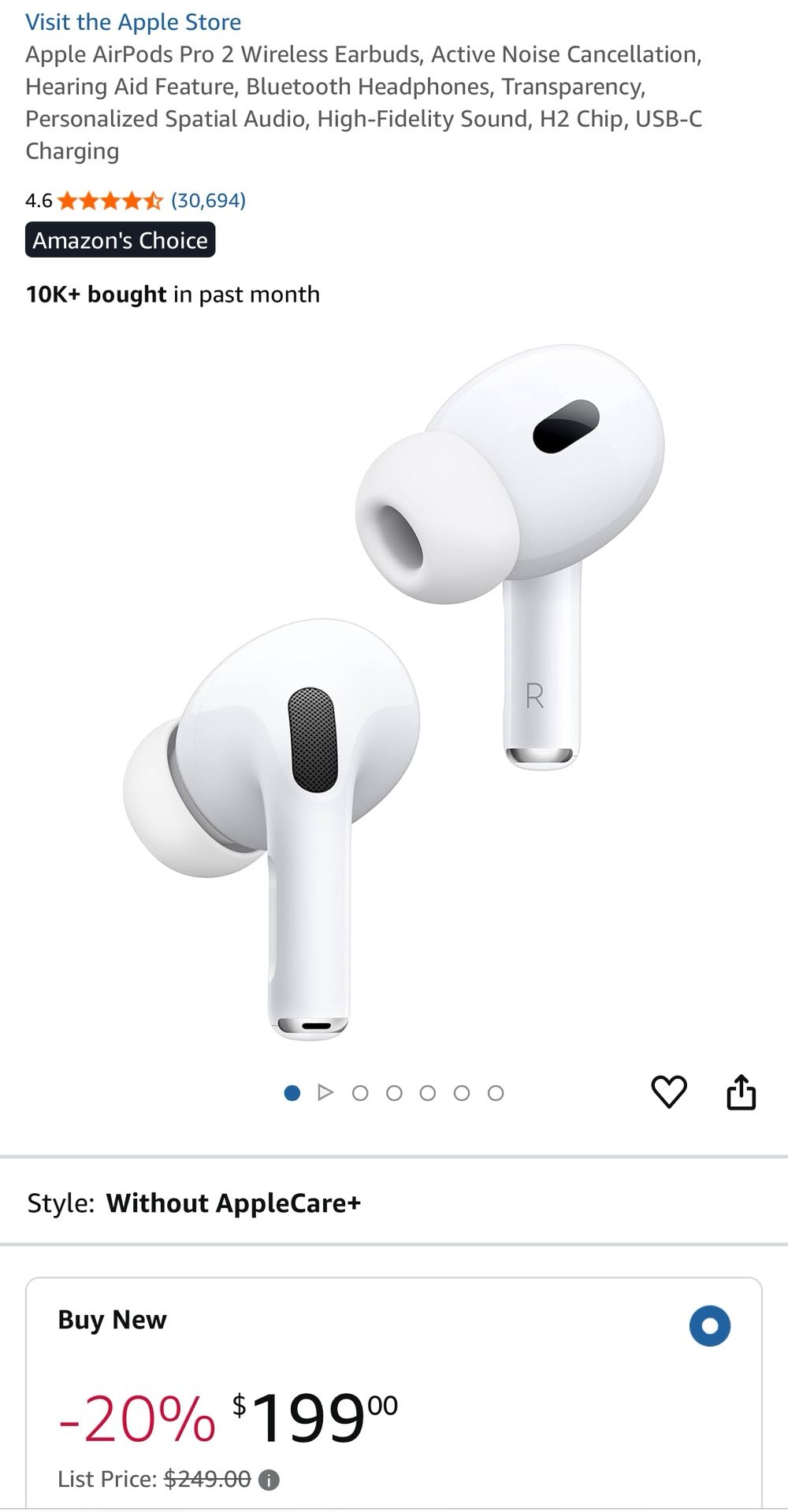 Apple AirPods Pro 2 Wireless Earbuds